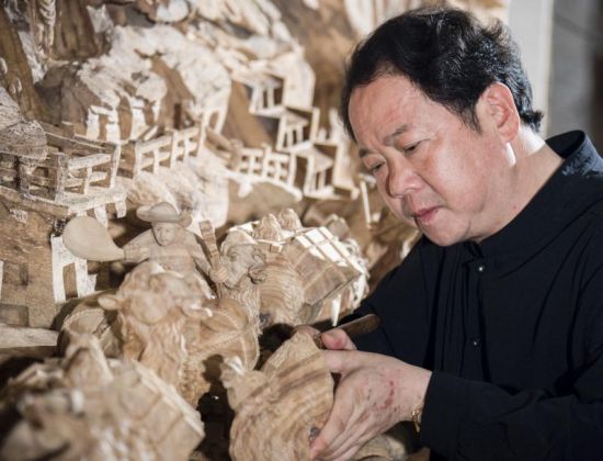[中國新聞網]婺源三件木雕作品入選中國國家博物館展覽(圖文)
